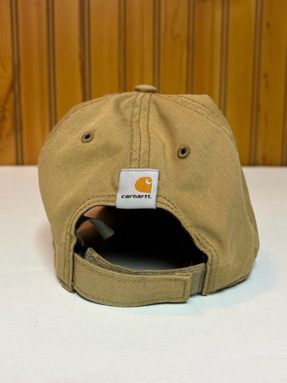 Carhartt Khaki Brown Dad Cap with White Embroidered Logo - Picture 3 of 5